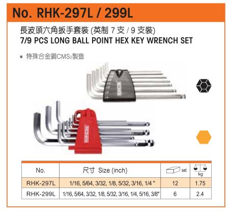 羅賓漢Rubicon RHK系列波頭六角匙套裝